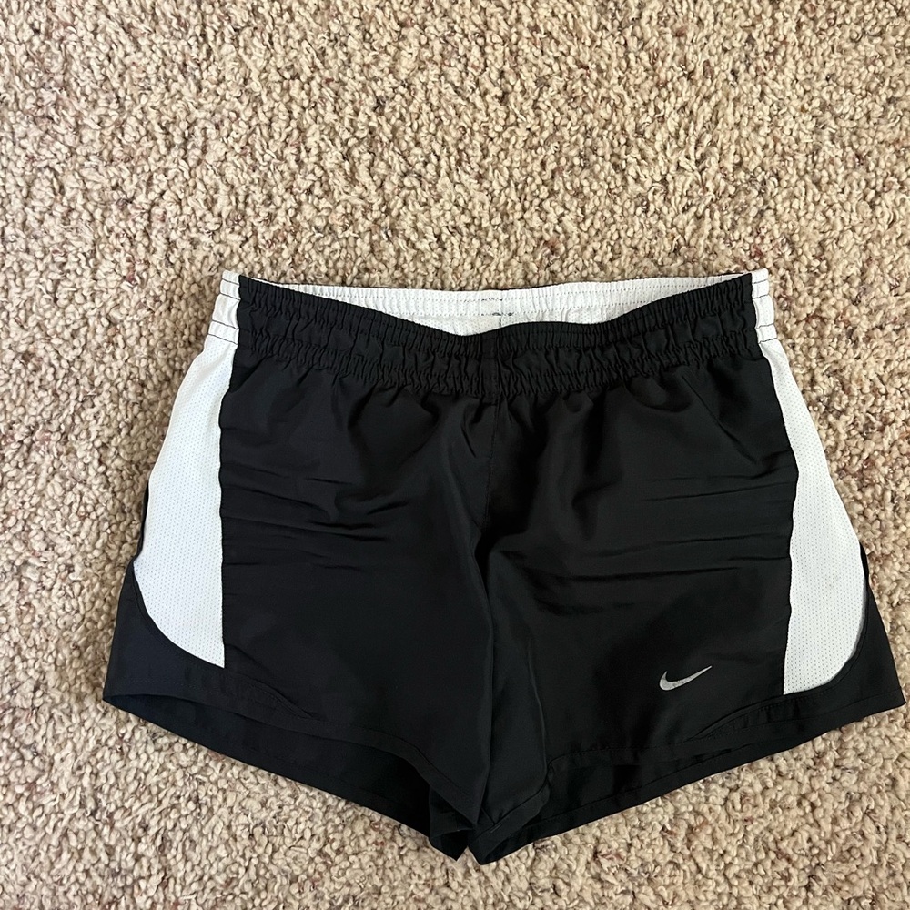 Nike Women's Black and White Running Shorts